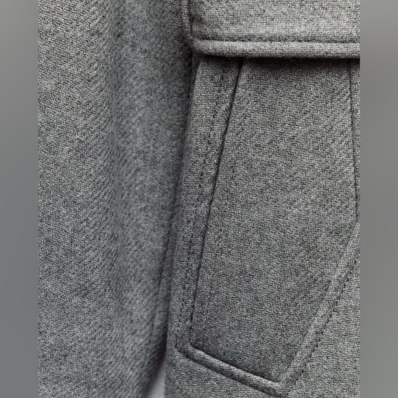 Zara Gray Belted Coat - Picture 14 of 15